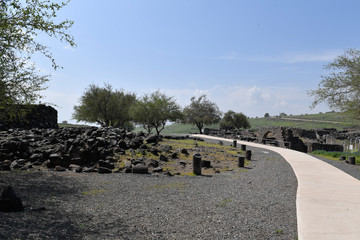 Korazim National Park, Israel - an ancient Jewish town in overlooking the Sea of Galilee