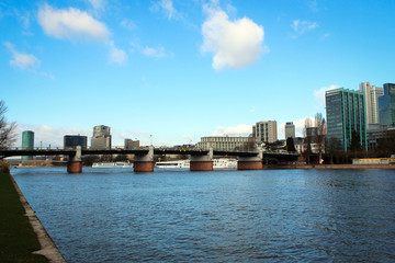 Fototapeta na wymiar Main river, Frankfurt, Germany