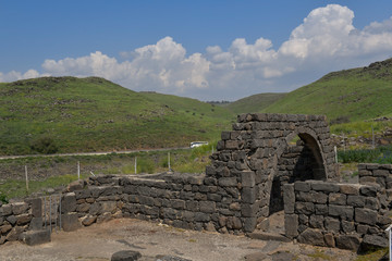 Korazim National Park, Israel - an ancient Jewish town in overlooking the Sea of Galilee