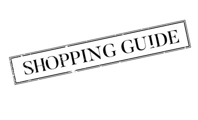 Shopping Guide rubber stamp. Grunge design with dust scratches. Effects can be easily removed for a clean, crisp look. Color is easily changed.