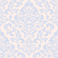 Vector damask seamless pattern element. Classical luxury old fashioned damask ornament, royal victorian seamless texture for wallpapers, textile, wrapping. Exquisite floral baroque template.