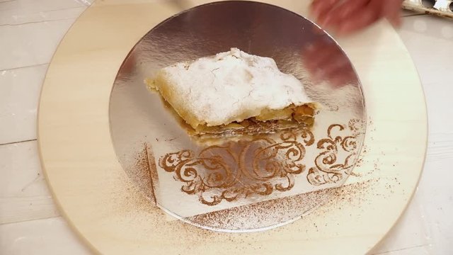 Beautiful chokolate decoration for the sweets
