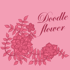 Zentangle abstract flowers. Doodle flower. Vector illustration