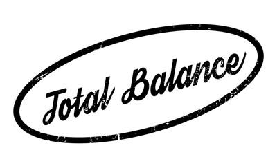 Total Balance rubber stamp. Grunge design with dust scratches. Effects can be easily removed for a clean, crisp look. Color is easily changed.