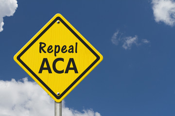 Repealing and replacing the Affordable Care Act healthcare insurance - obrazy, fototapety, plakaty