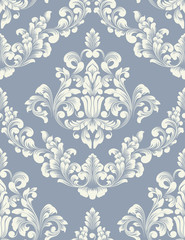 Vector damask seamless pattern element. Classical luxury old fashioned damask ornament, royal victorian seamless texture for wallpapers, textile, wrapping. Exquisite floral baroque template.