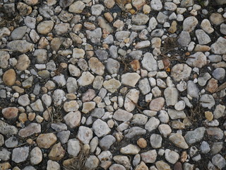 Gravel Stone or Pebble Road Street, Background and Textured.