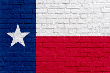 Flag of Texas with wall texture 