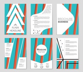 Naklejka premium Abstract vector layout background set. For art template design, list, page, mockup brochure theme style, banner, idea, cover, booklet, print, flyer, book, blank, card, ad, sign, sheet,, a4