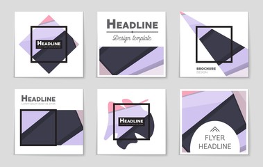 Abstract vector layout background set. For art template design, list, front page, mockup brochure theme style, banner, idea, cover, booklet, print, flyer, book, blank, card, ad, sign, sheet,, a4