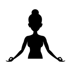 pretty woman doing yoga yogi icon image vector illustration design 