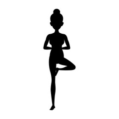 pretty woman doing yoga yogi icon image vector illustration design 