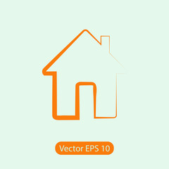 house icon, vector illustration. Flat design style