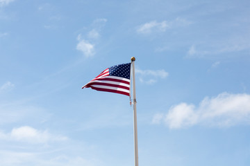 American Flag in the wind