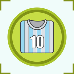 Soccer player's shirt color icon
