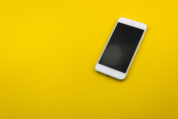 Smartphone on Yellow