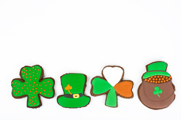 Gingerbread cookies with picture for St. Patrick's Day