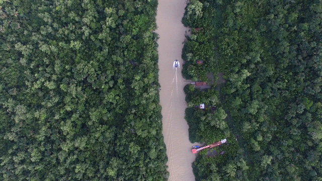 Top View of Amazon River, South America, Brazil