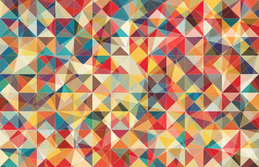 Flat retro color geometric triangle background