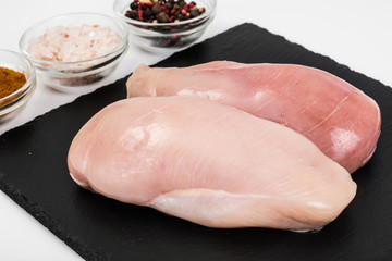 Raw chicken fillet