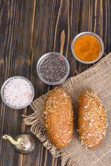 Multi grain bread with different seeds