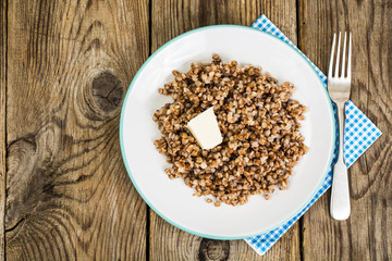 Buckwheat porridge with butter