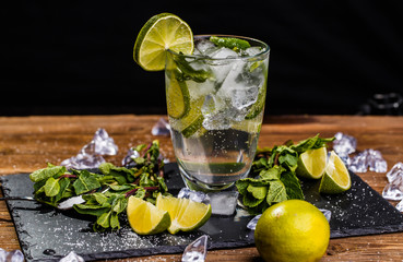 Mojito with with lime slices
