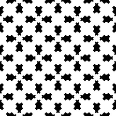 Vector monochrome texture, black & white geometric seamless pattern with traversal carved figures. Illustration of perforated surface. Abstract repeat design for prints, decor, wallpaper, textile