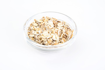Oat flakes in glass