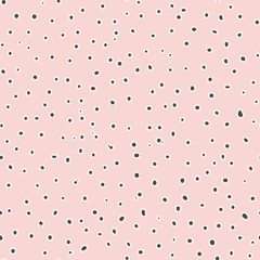 Stylish modern hipster texture with chaotic hand drawn blurred dots. Pink abstract background, popular design. Seamless pattern for cover, wallpaper, invitation, decoration, textile, digital, web