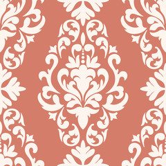 Vector damask seamless pattern element. Classical luxury old fashioned damask ornament, royal victorian seamless texture for wallpapers, textile, wrapping. Exquisite floral baroque template.