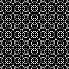 Vector monochrome seamless pattern, black & white geometric background with simple angled figures, polygons. Square ornamental illustration. Abstract dark texture, repeat tiles. Design for decor, web