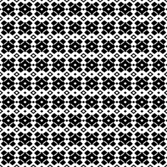 Black & white geometric seamless pattern, stylish monochrome texture. Simple geometrical shapes, original abstract background, repeat tiles. Design element for wallpaper, textile, prints, cover, decor