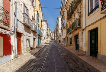 Plakat Lisbon. Old streets.