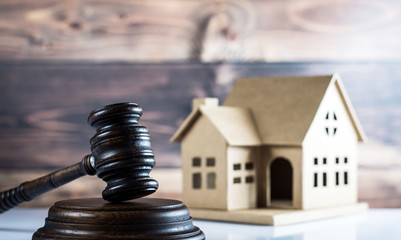 House Auction,Gavel and Property
