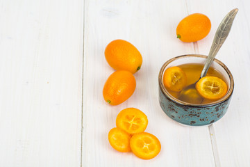 Small orange kumquats and jam