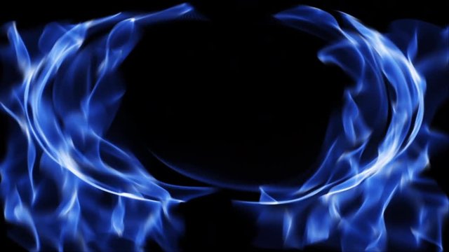 Video Background 1307: Fractal blue light undulates and glows (Loop).