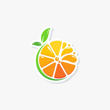 modern fresh orange logo vector illustration