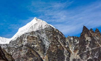 Photo sur Plexiglas Cho Oyu Fragment of massif Cho Oyu - Gokyo region, Nepal, Himalayas