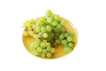 green grapes isolated on white background