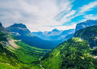 Beautiful Nature of Going to the Sun Mountain in Glacier National Park