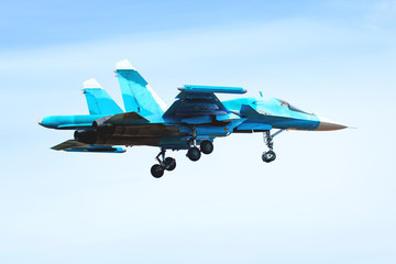 Military jet in the air