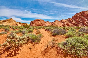 Incredibly beautiful landscape in Southern Nevada, Valley of Fire State Park, USA.