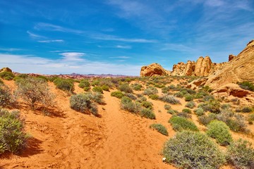 Incredibly beautiful landscape in Southern Nevada, Valley of Fire State Park, USA.