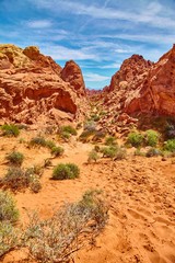 Incredibly beautiful landscape in Southern Nevada, Valley of Fire State Park, USA.