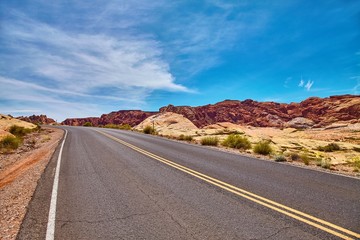 Incredibly beautiful landscape in Southern Nevada, Valley of Fire State Park, USA.