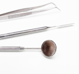 Instruments of a dentist in the clinic