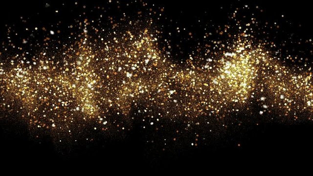 Abstract bokeh golden ember particles. HD animation with abstract sparkles. Motion background.