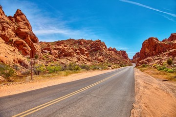 Incredibly beautiful landscape in Southern Nevada, Valley of Fire State Park, USA.