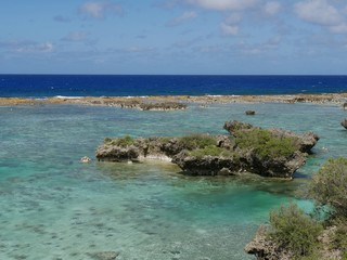 Rocks and Blue waters, Rota, Northern Mariana Islands